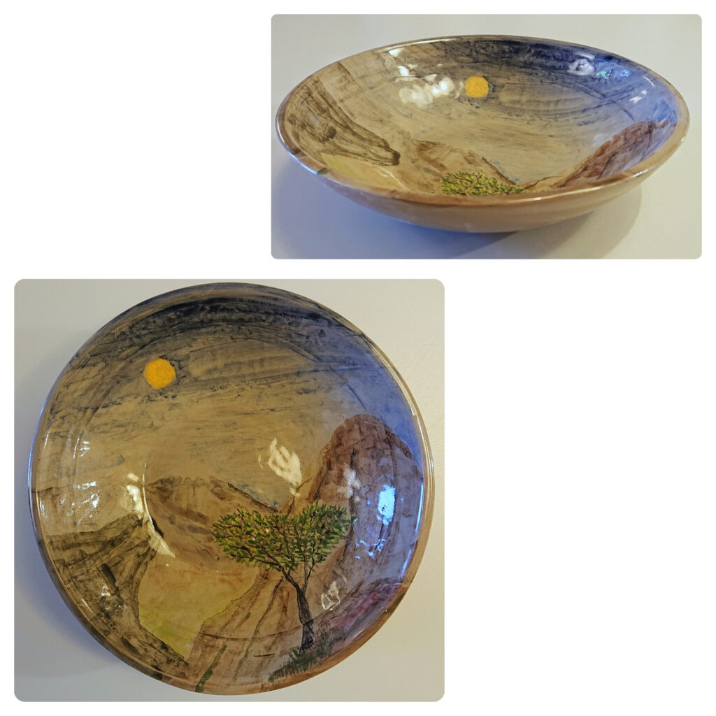 Mountain plate by night